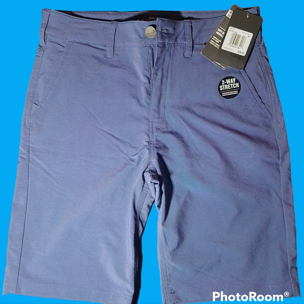 Hurley Boys 16 Nike Dri-Fit Blue Shorts